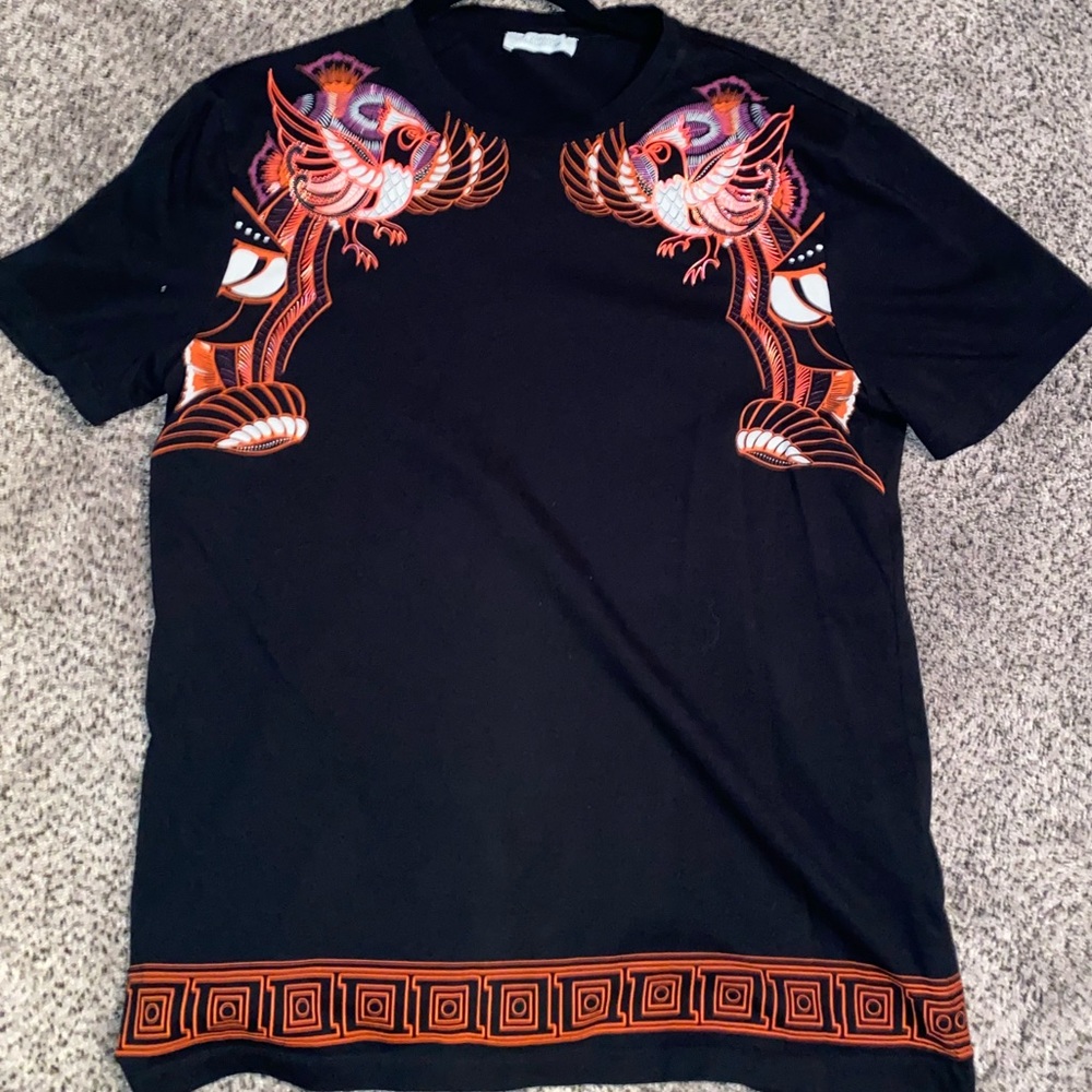 Versace collection bird black t shirt large